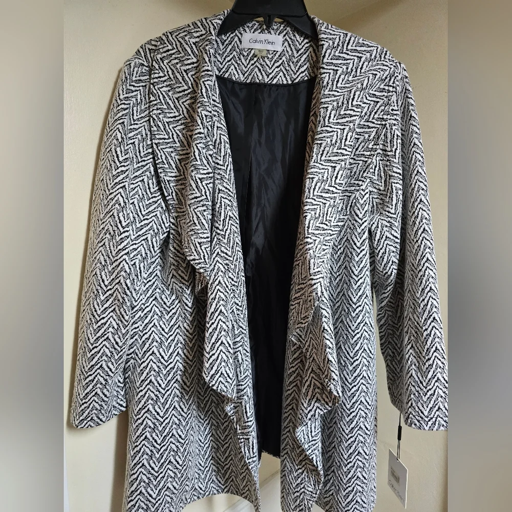 Women's Calvin Klein Open Front Blazer Coat Jacket sz 18 Plus NEW with Tags - Picture 1 of 7